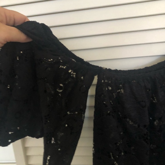 Off the shoulder black lace blouse. - Picture 3 of 3